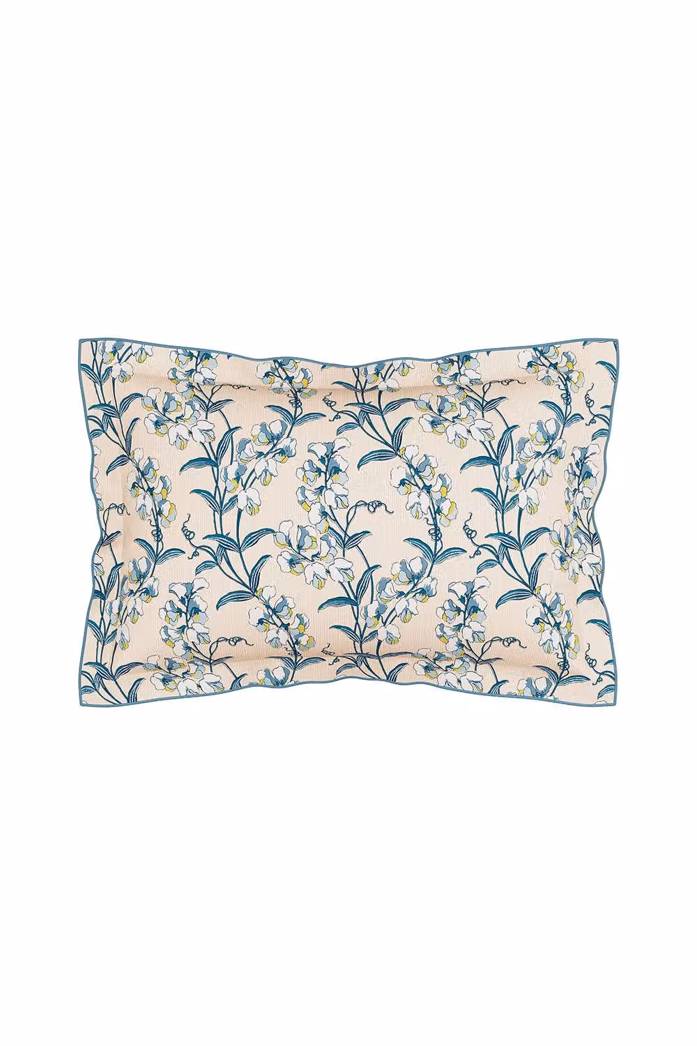 V&A Sweet Tendrils Floral Cotton Duvet Cover and Pillowcase Set in Blue and Beige, W: 140 cm, H: 200 cm – 4