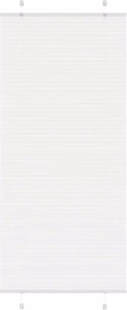 Berkfield Home Single Pleat Polyester Blind in White, W: 89.4 cm, H: 200 cm