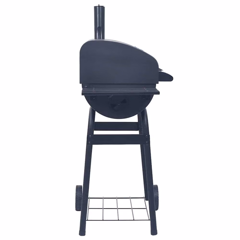 Berkfield Home Charcoal BBQ Grill Smoker with Offset Cart and Bottom Shelf, Black – 2