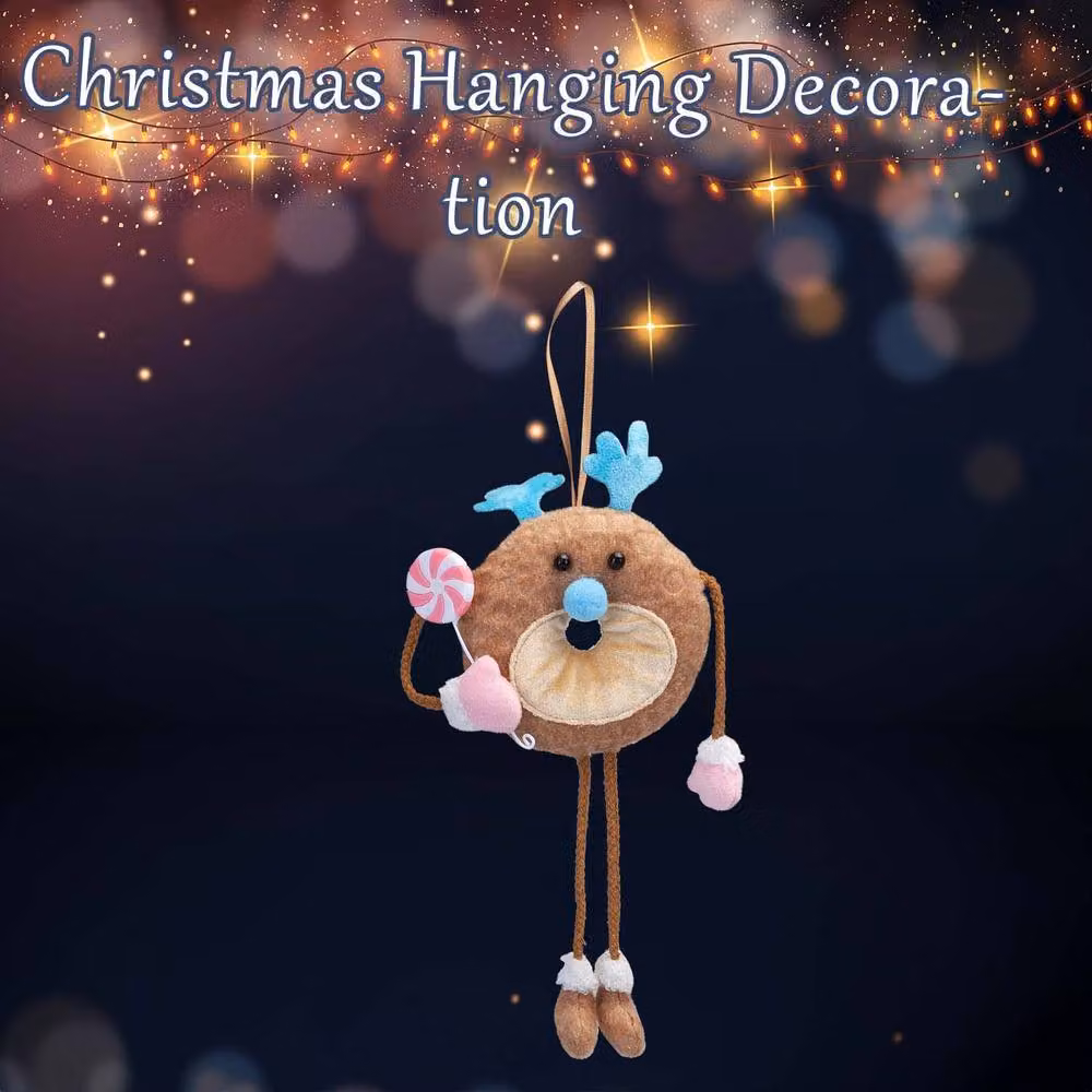 VFM e-Store Pink Christmas Doughnut Hanging Decoration, W/H: 15 x 31 cm – 2