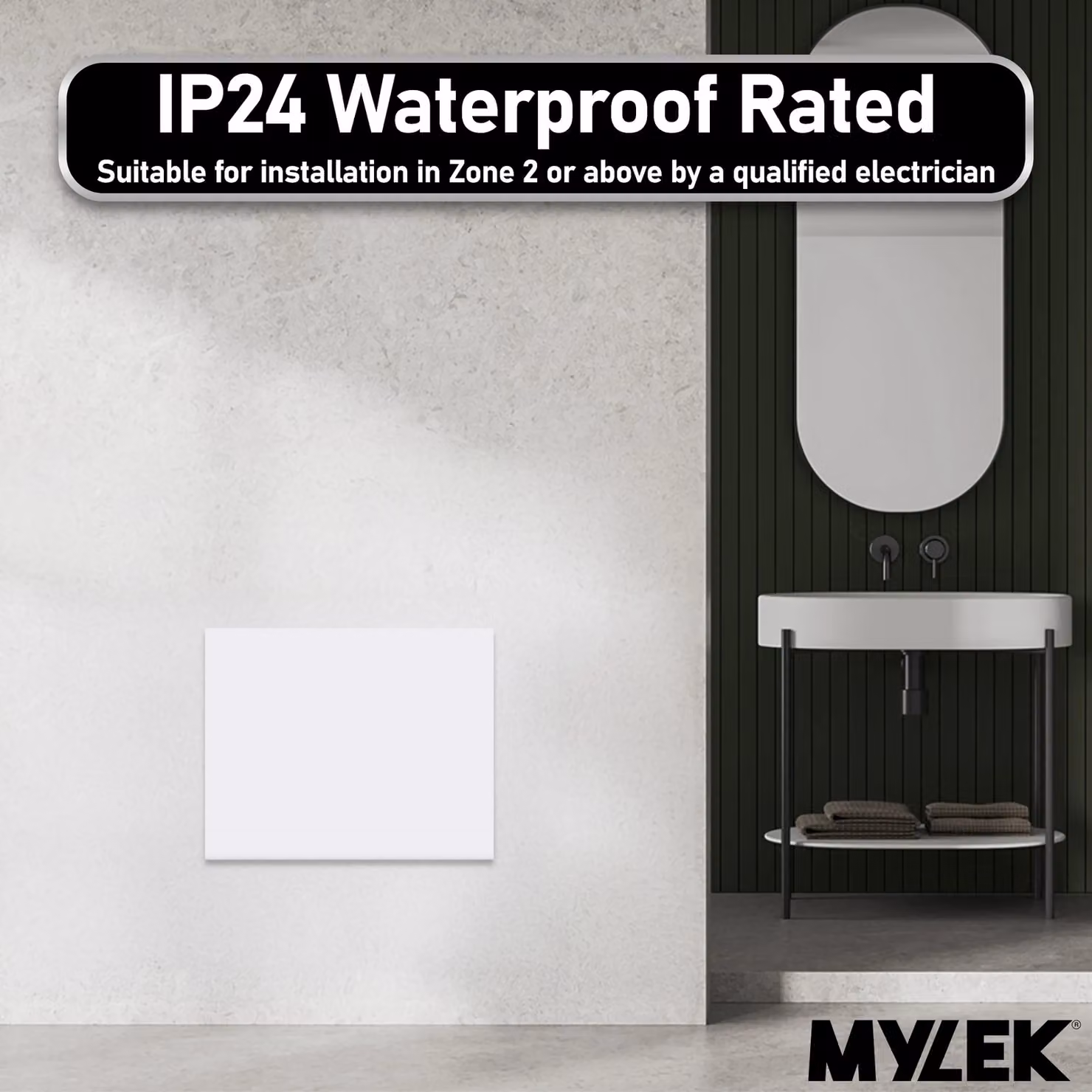 MYLEK Ultra Slim 1kW Electric Panel Convector Heater with 24/7 Timer and Thermostat, White – 5
