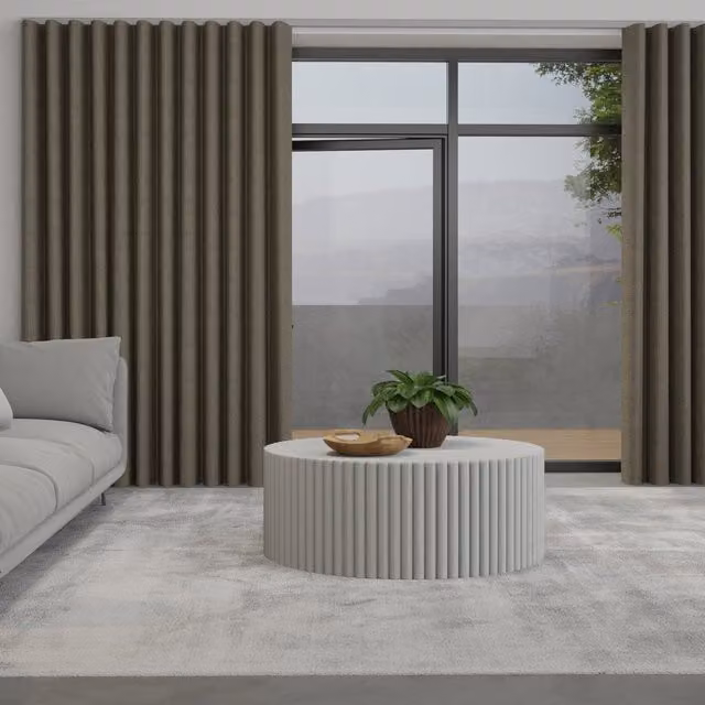 Terrys Lugano Made to Measure Wave Blackout Curtain in Brown