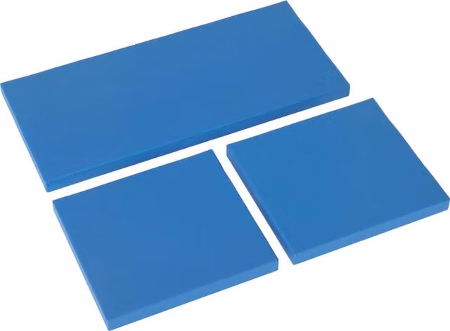 Outsunny Set of 3 Sky Blue Rectangular Outdoor Seat Cushion Pads for Rattan Furniture with Removable Washable Polyester Covers – 1