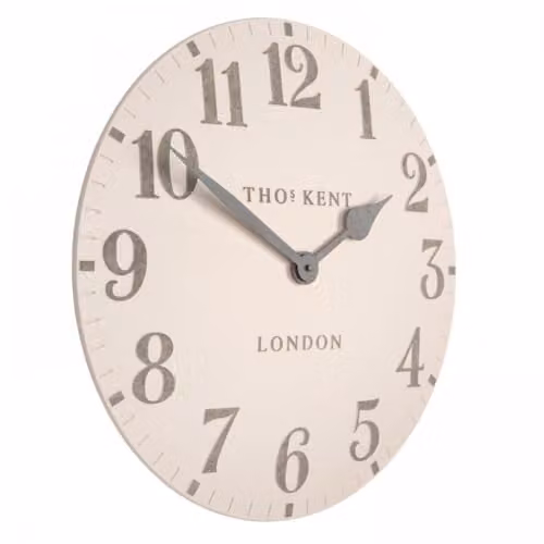 Thomas Kent Arabic Shy Pink Round Quartz Wall Clock, W/D/H: 51 x 51 x 4 cm – 1