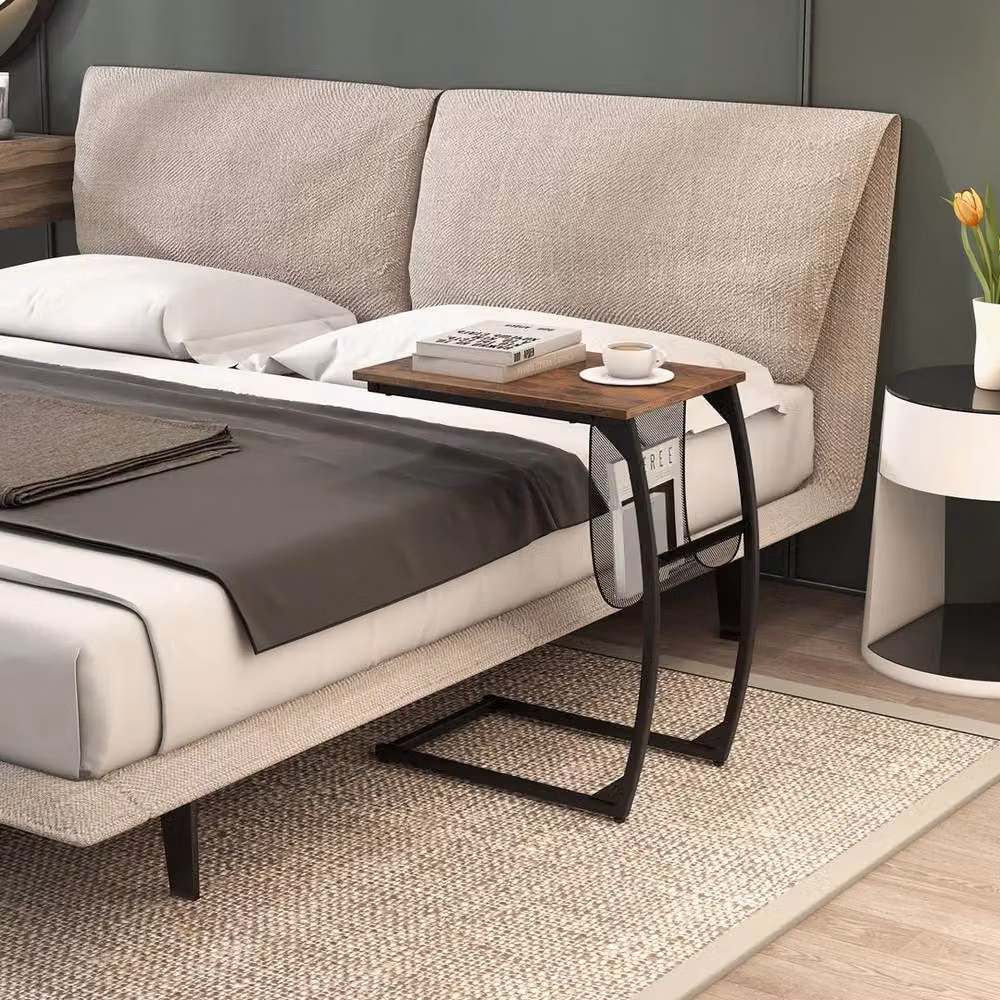 Havendro C-Shaped Side Table in Brown – 3