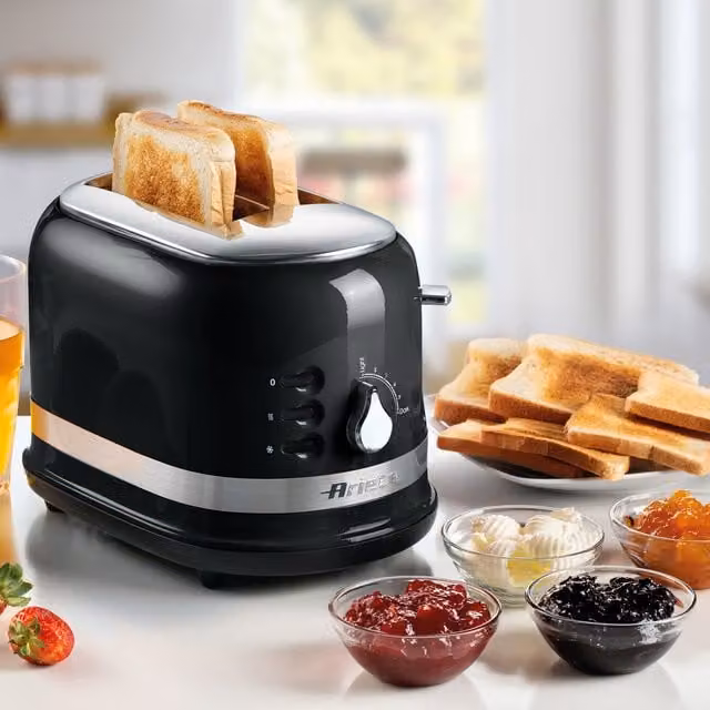 Ariete 2 Slice Toaster in Black