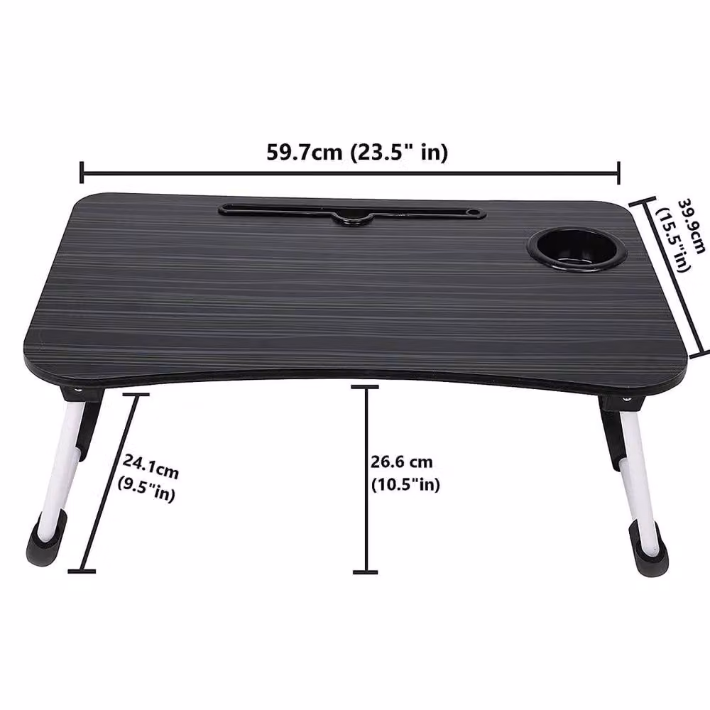 VOGREX Folding Laptop Table and Portable Bed Tray in Black – 2