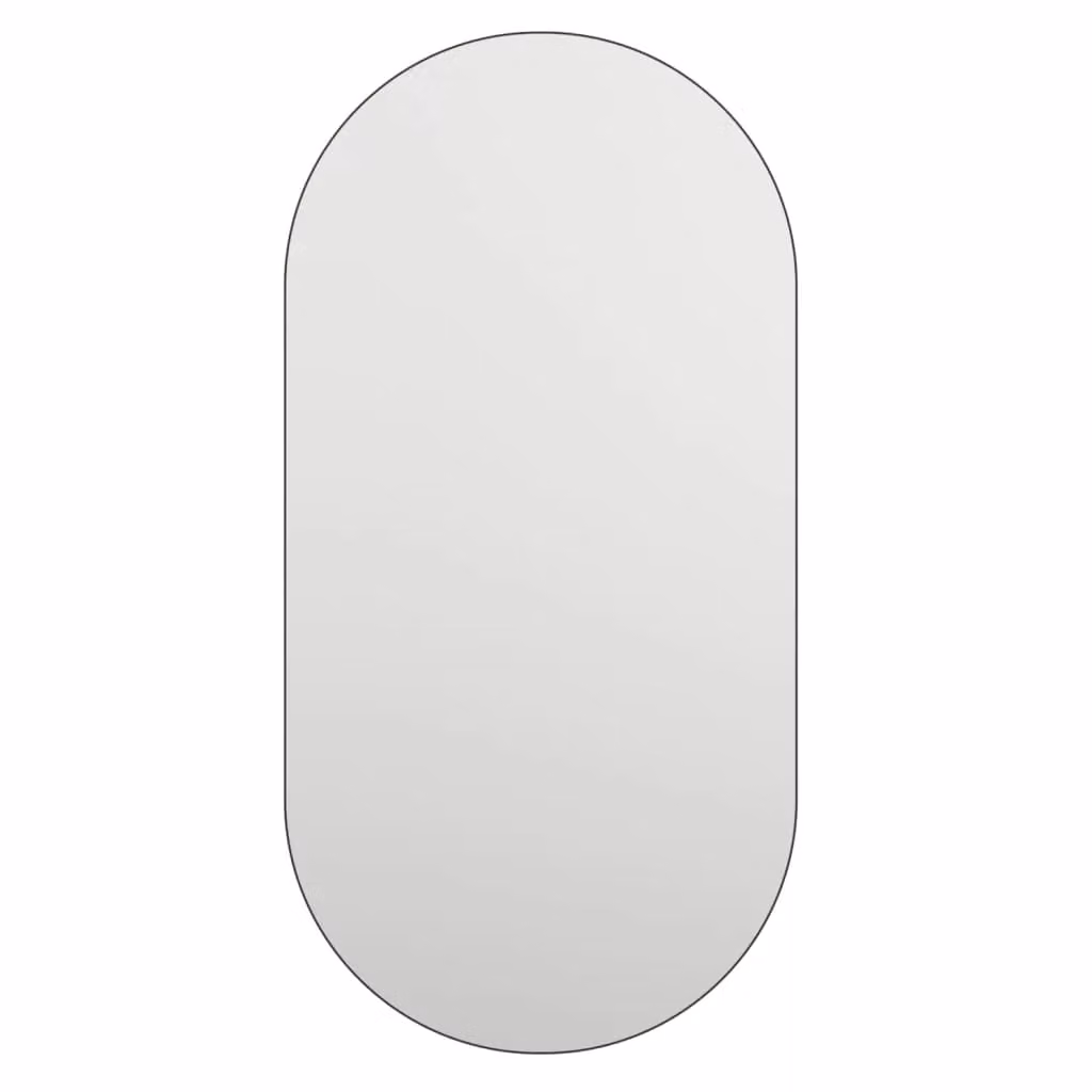 Berkfield Home Minimalist Rectangular Glass Wall Mirror in White, W: 80 cm, H: 40 cm – 1