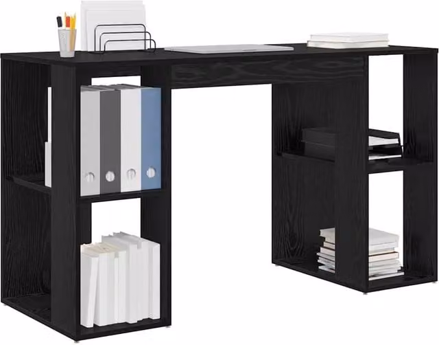 Berkfield Home Modern Black Oak Computer Desk in Black Oak MDF