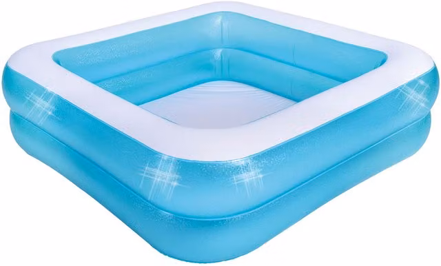 Sunclub Mosaic Square 2-Ring Inflatable Pool in Blue