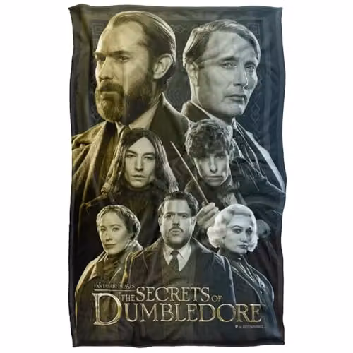 LOGOVISION Fantastic Beasts The Secrets Of Dumbledore Character Portraits Super Soft Silky Touch Fleece Throw Blanket, Multicolour, W: 91 cm, D: 147 cm – 1