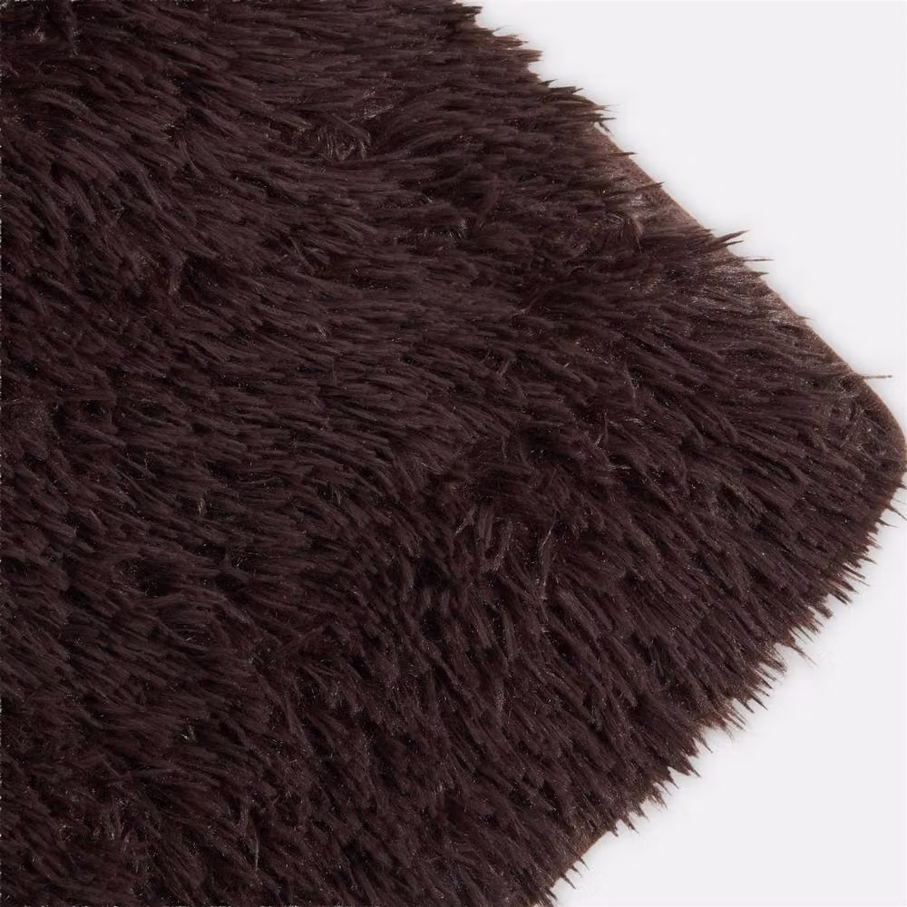 OHS Soft Fluffy Anti-Slip Runner Rug in Brown, W/D/H: 60 x 150 cm – 4
