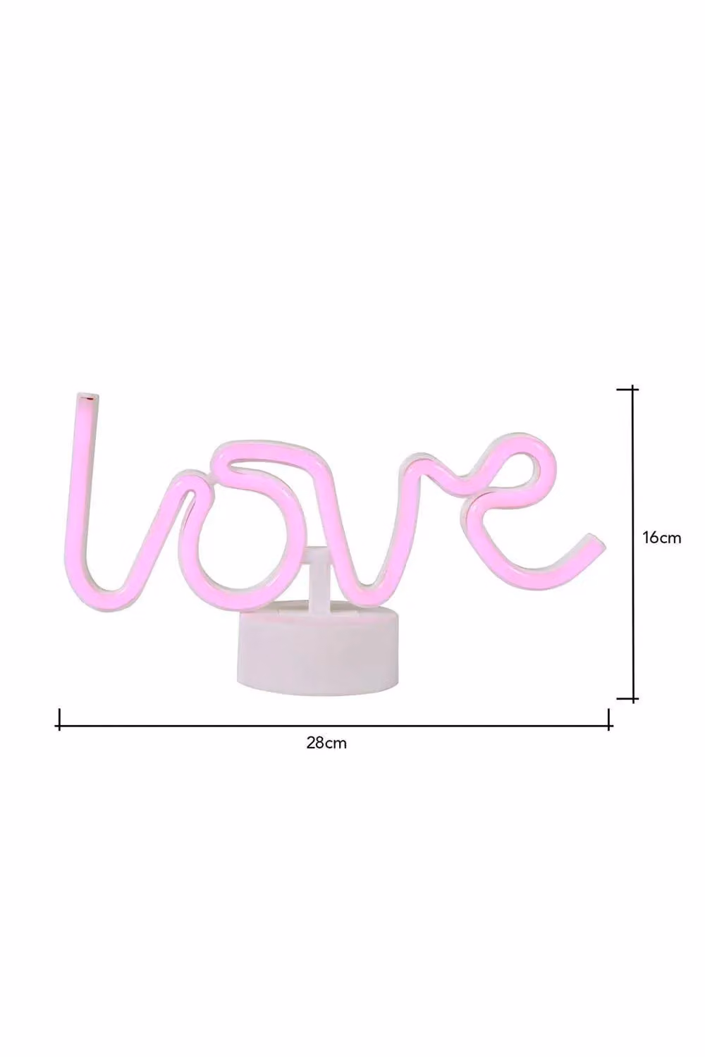 BHS Lighting Glow Love Neon Table Lamp in Pink and White – 4