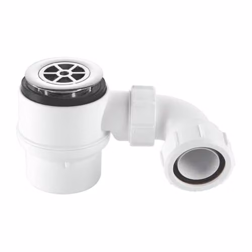 McAlpine 50mm Plastic Shower Trap with Universal Outlet STW4-95 in White or Silver