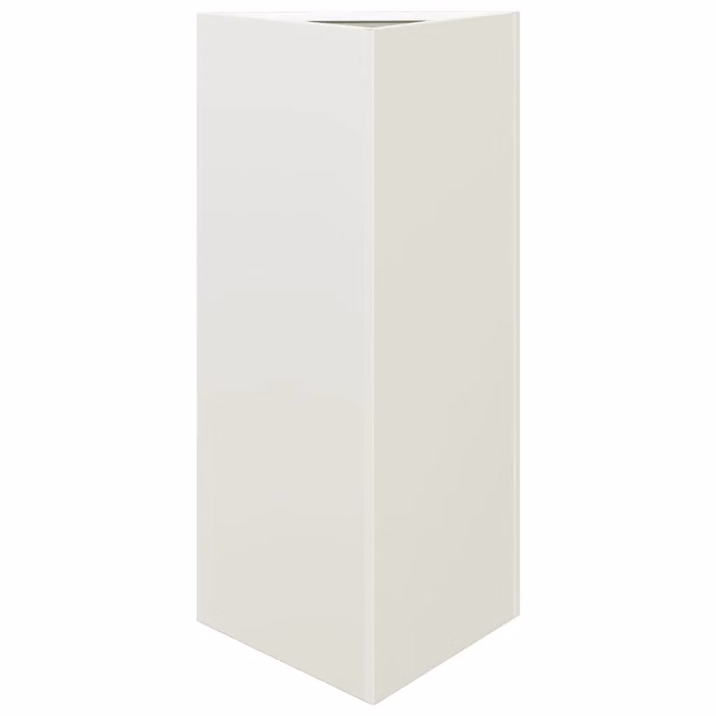 Berkfield Home White Triangular Steel Garden Planter Tub W/D/H: 40 x 34.5 x 70 cm – 2