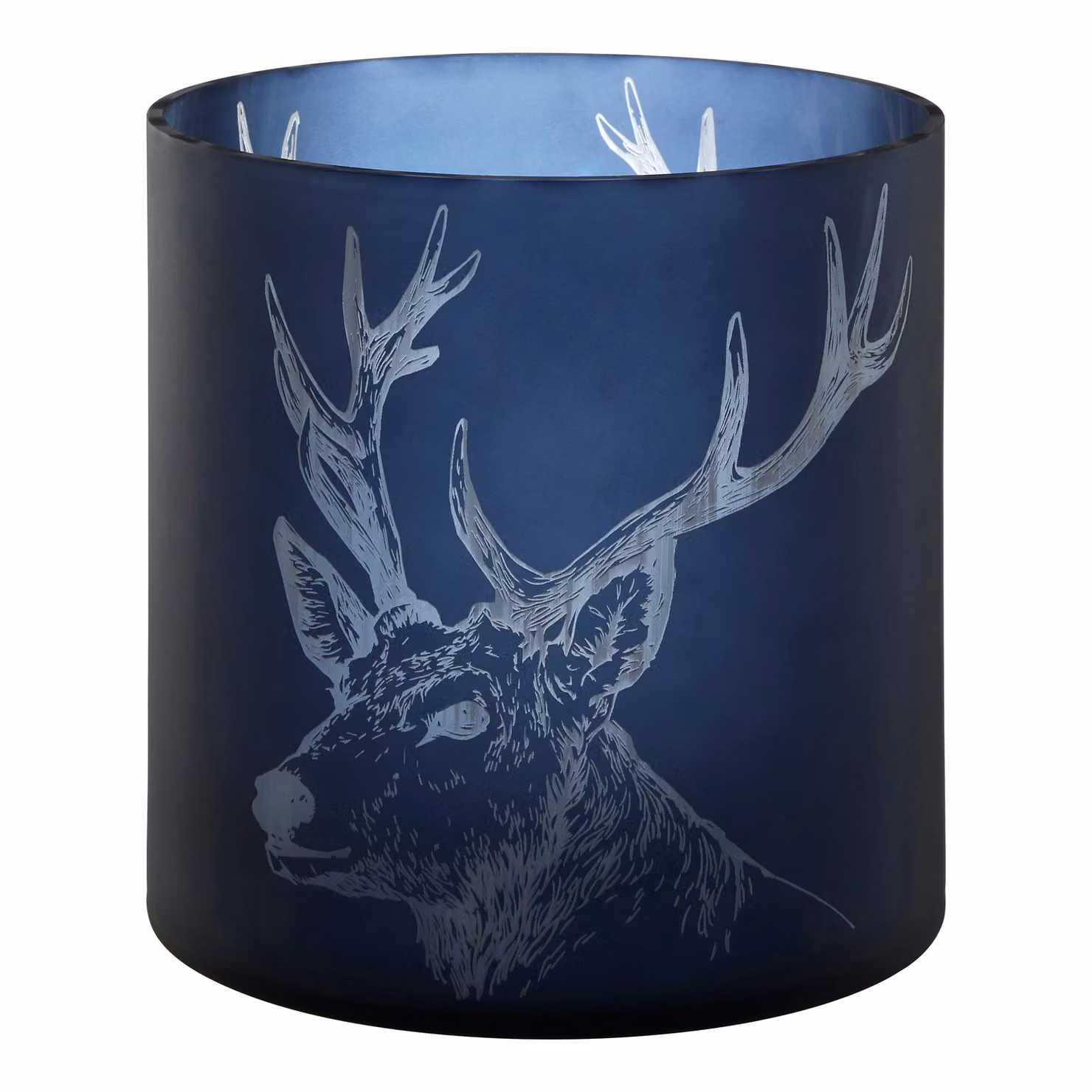 Orsina Blue Glass Stag Candle Holder for Pillar or Taper Candles – 2