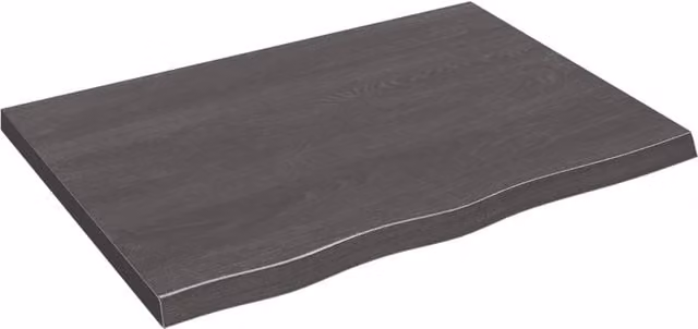 Berkfield Home Wall Mounted Rustic Oak Shelf in Dark Grey and Brown, W: 80 cm, H: 60 cm, D: 60 cm – 1
