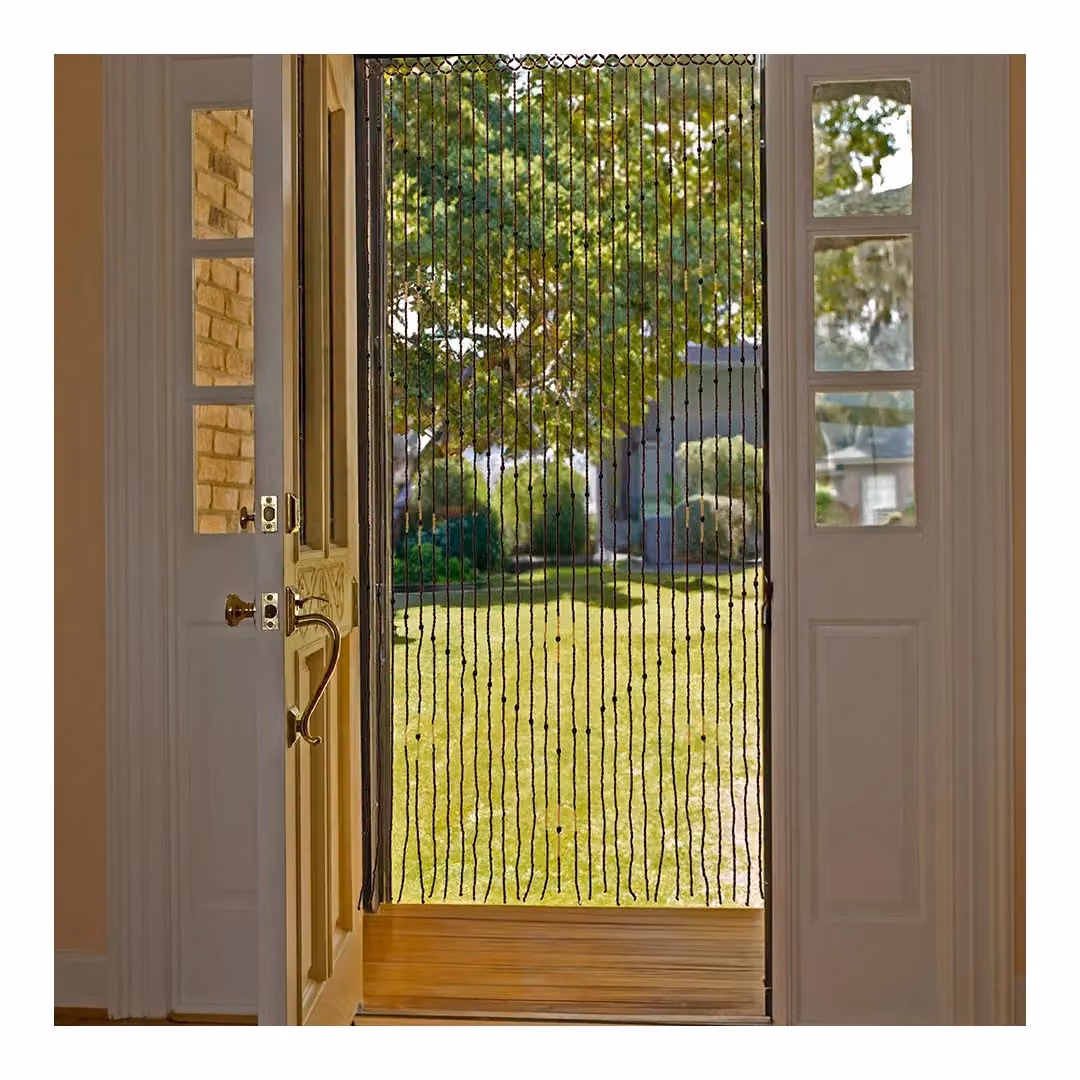 JVL Tuscany Hanging Wooden Beaded Door Curtain with Arrows in Multicolour, Width: 90 cm, Height: 175 cm – 2