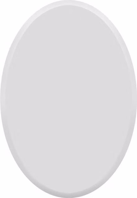 MirrorOutlet The Ovale Bevelled Oval Hanging Mirror in Silver and Black