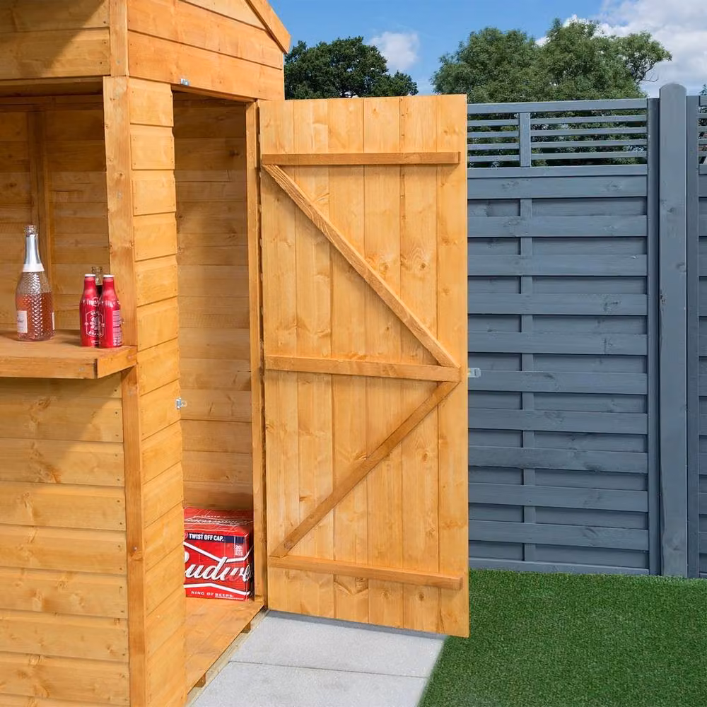 Rowlinsons Garden Bar in Brown Wood, W: 190 cm, D: 184 cm, H: 240 cm – 2