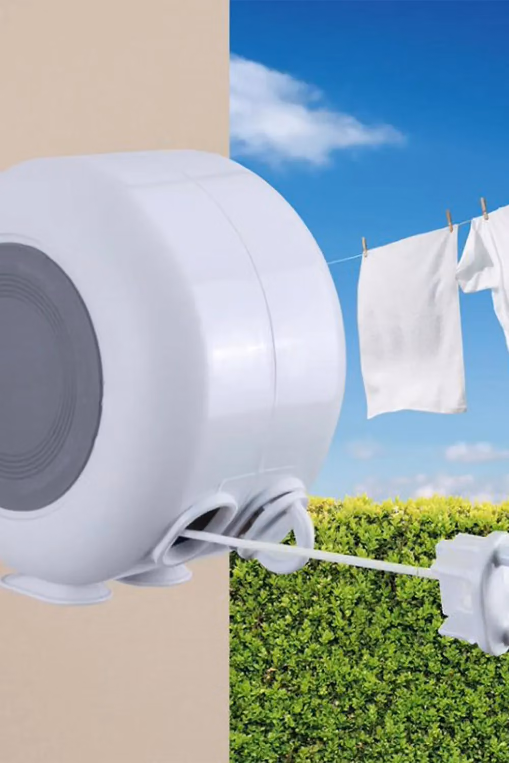 Metaltex Skomer Retractable Clothes Line in White – 2