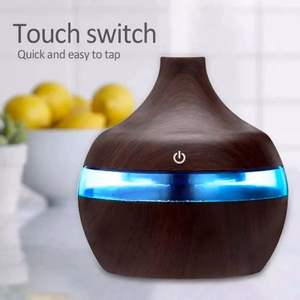 NESTLUNE Ultrasonic LED Aroma Diffuser and Humidifier in Brown – 6