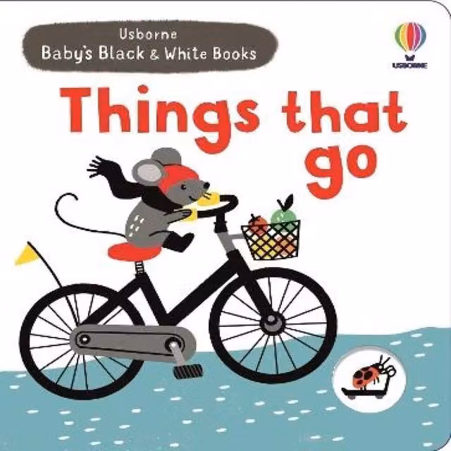 Mary Cartwright Baby's Black and White Books Things That Go Board Book in Black, White and Multicolour