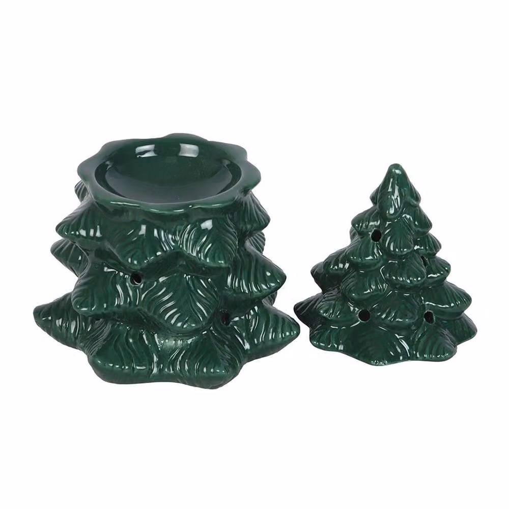 Something Different Fir Tree Ceramic Oil Burner in Green – 3