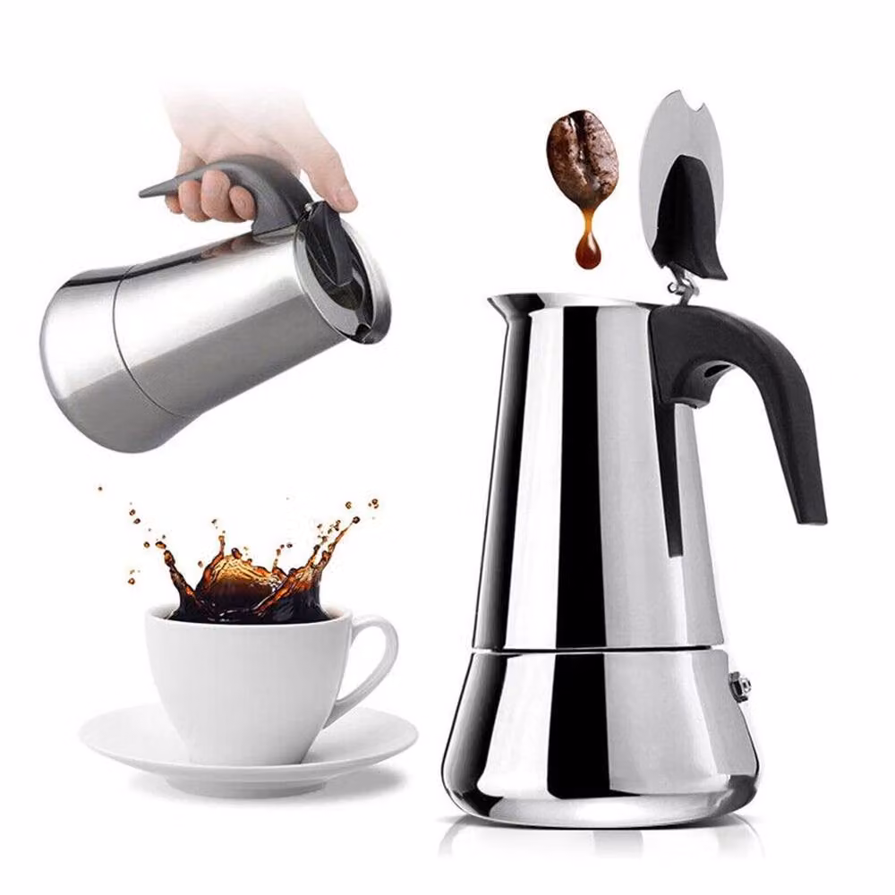 PAWNORA 6 Cup Espresso Maker Stove Top in Silver – 2