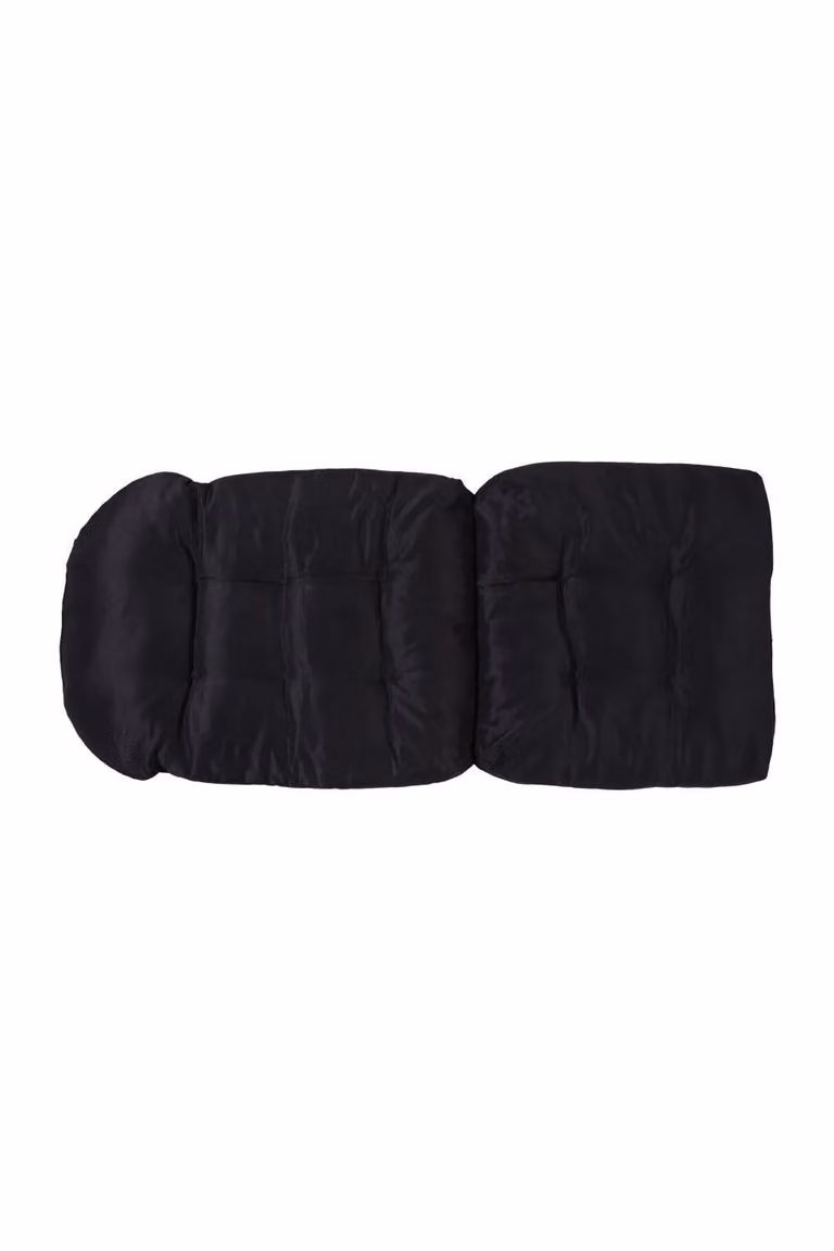 H&O Direct Black Waterproof Tufted Outdoor Swing Seat Cushion, W: 110 cm, D: 48 cm