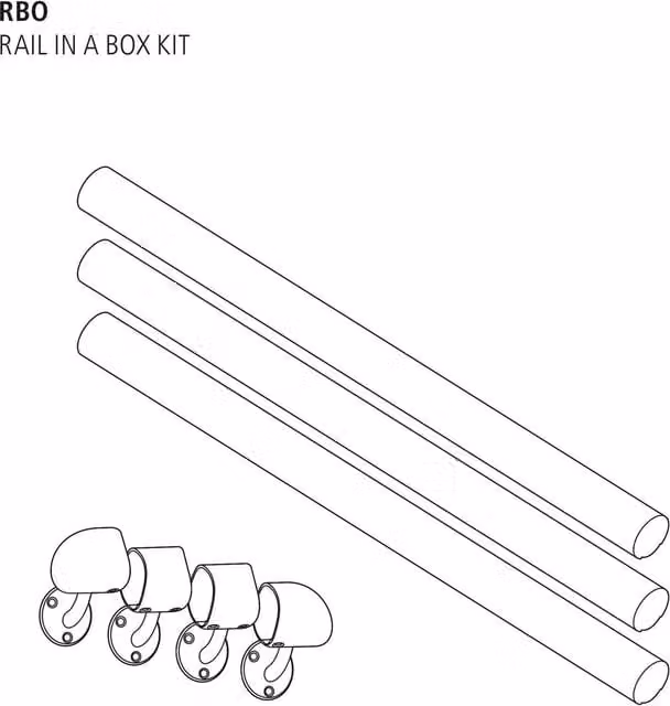Cheshire Mouldings Rail in a Box Oak and Brushed Nickel Complete Set, 3.6m, Brown