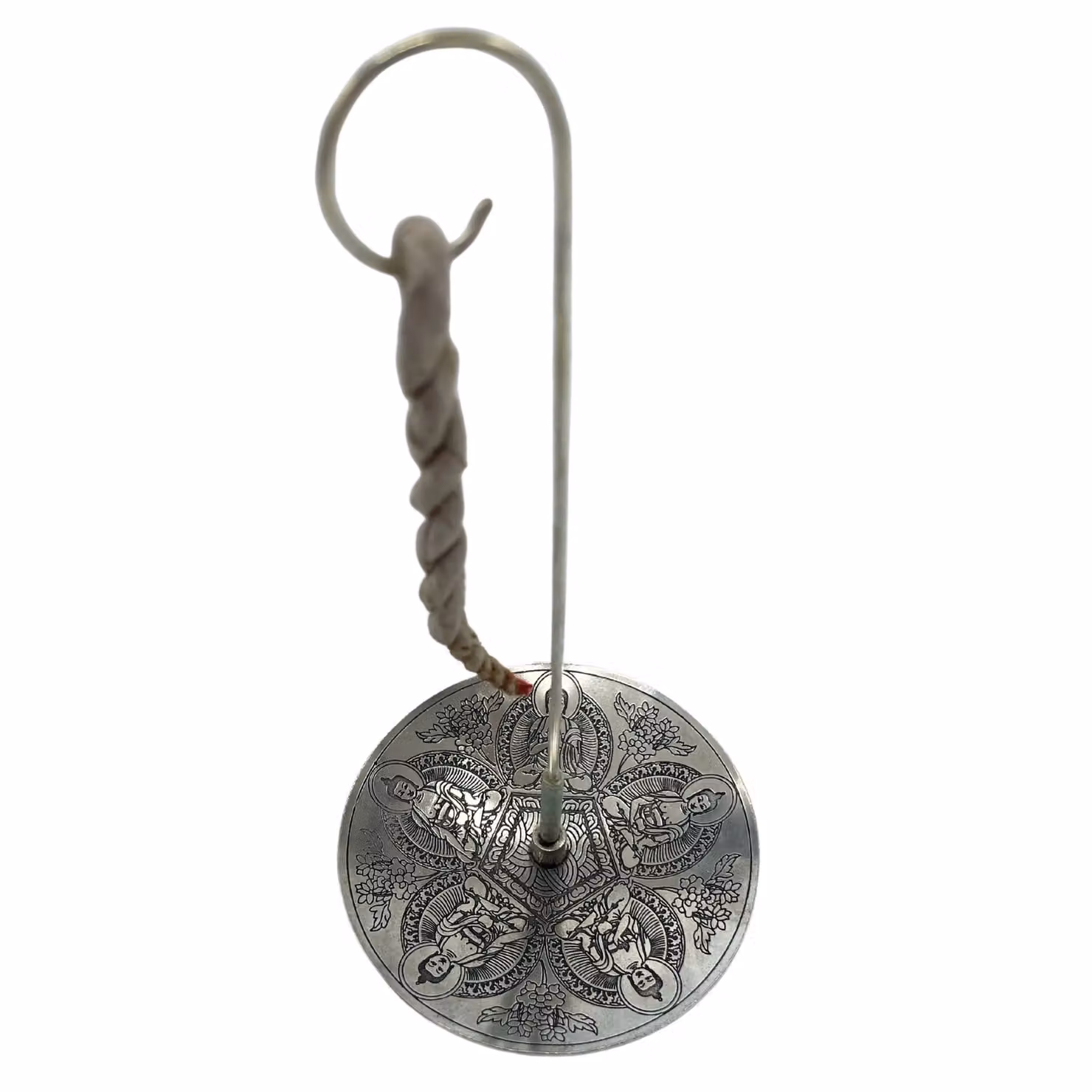 KDMD Pancha Buddha Silver Plated Rope Incense and Metal Holder Set – 4
