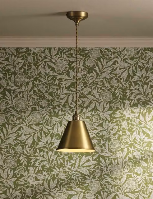 Joules Wollaton Metal Pendant Light in Antique Brass