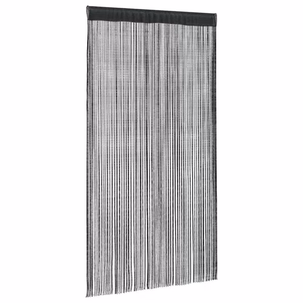 Berkfield Home Black String Curtains, 2 Pack, W: 100 cm, H: 250 cm – 3