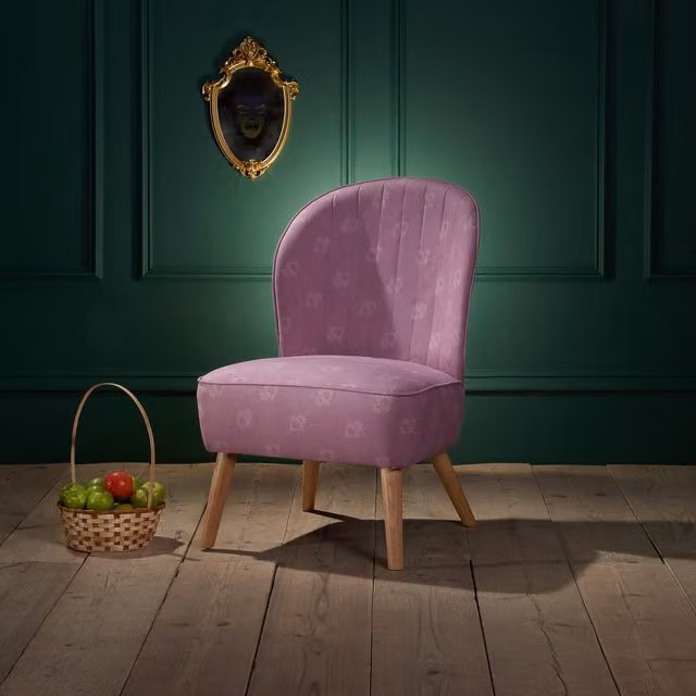 Disney Snow White Floral Accent Chair in Pink