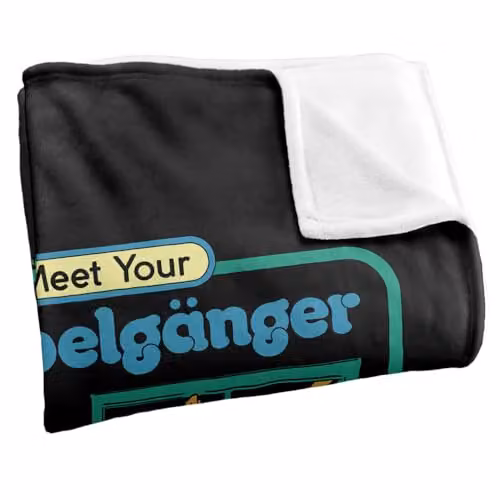 Steven Rhodes Meet Your Doppelganger Multicolour Fleece Throw Blanket W/D: 91 x 147 cm – 7