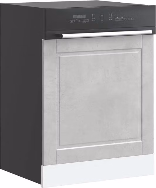 Berkfield Home Dishwasher Panel Porto Concrete Grey Engineered Wood W/H/D: 60 x 67 x 1.5 cm – 1