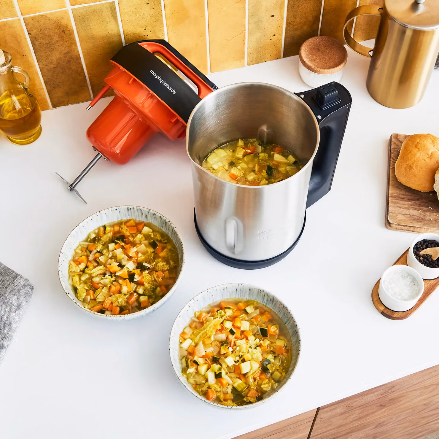 Morphy Richards Large Soup Maker in Metallic Silver with Digital Display and Timer – 6