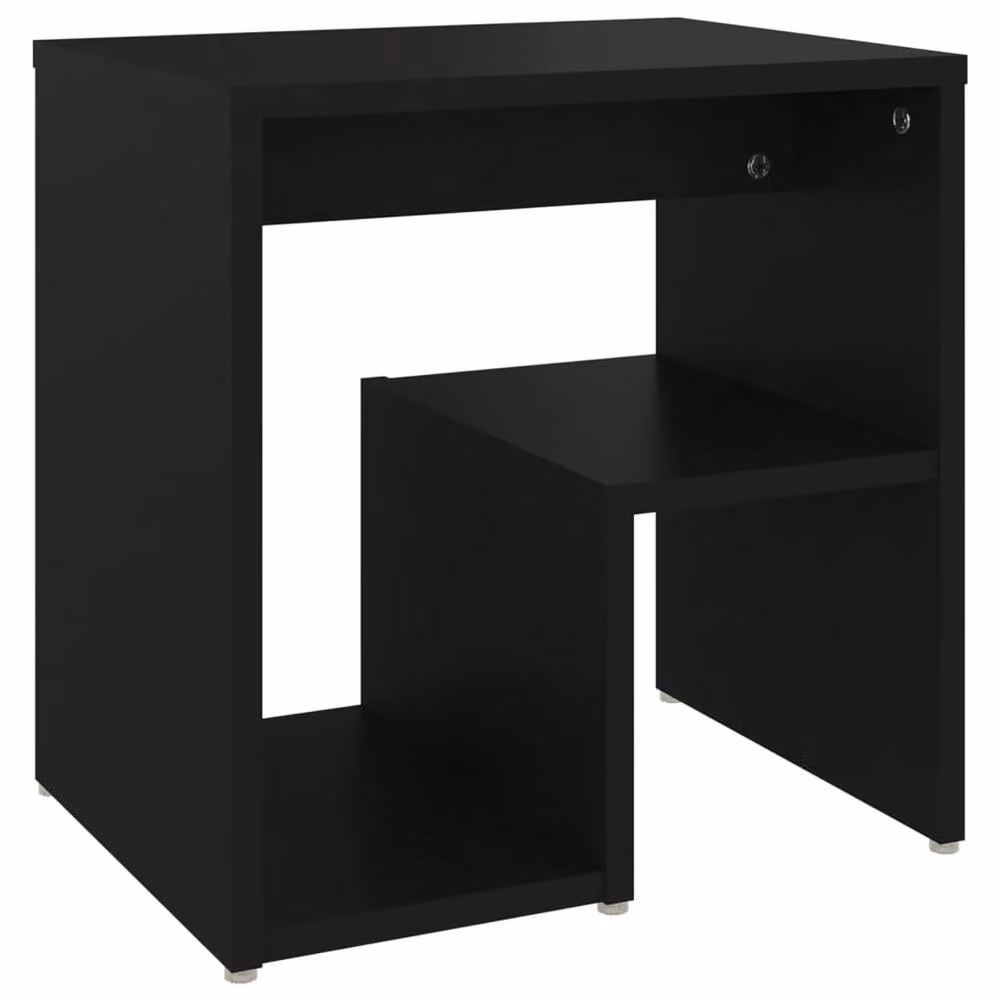 Berkfield Home Set of 2 Black Bedside Cabinets, W/D/H: 40 x 30 x 40 cm – 3