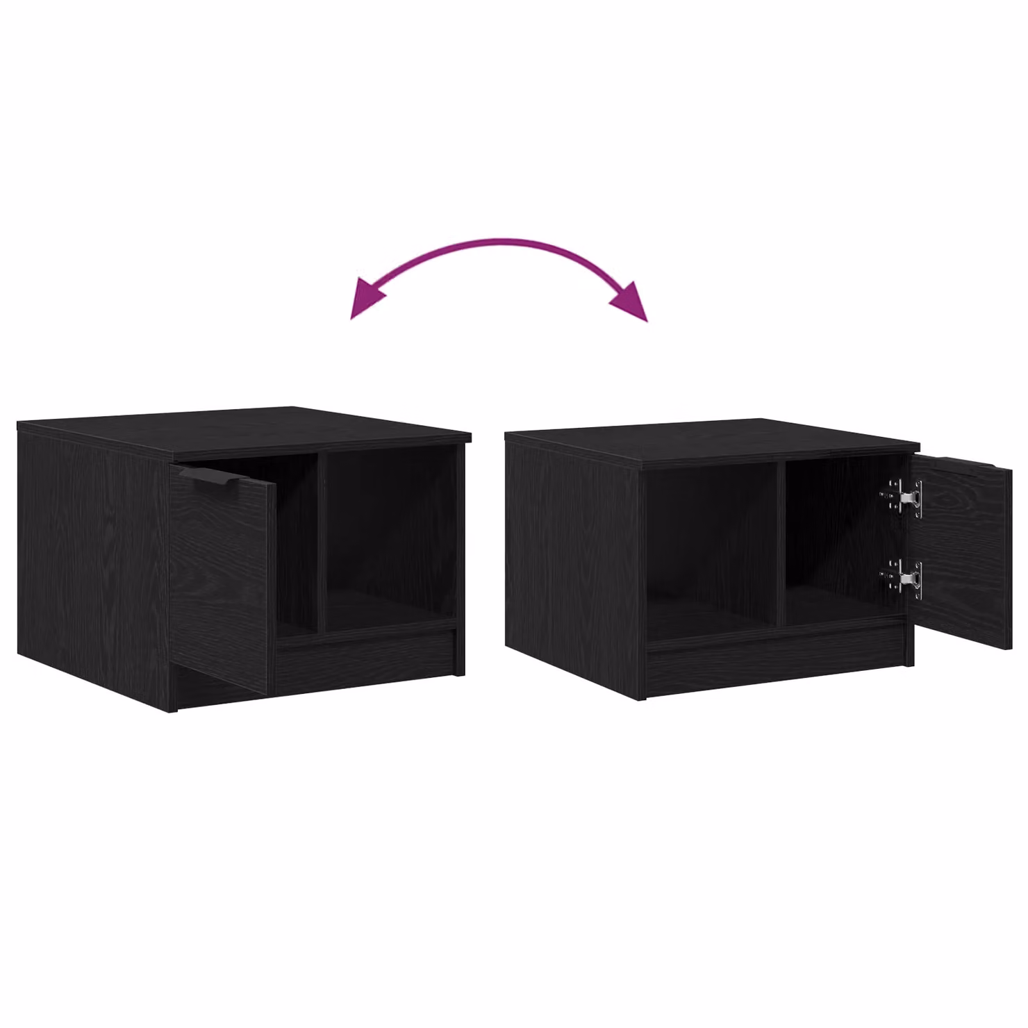 Berkfield Home Black Oak Coffee Table, W/D/H: 50 x 50 x 36 cm – 6