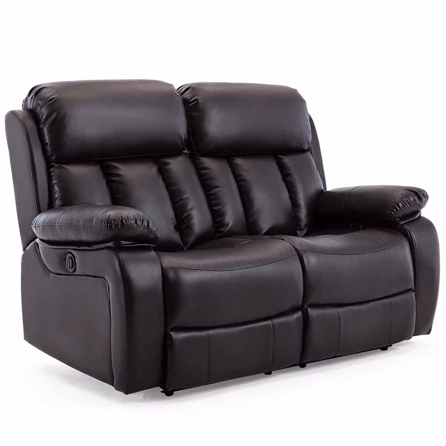 More4Homes Chester 2 Seater Electric High Back Bonded Leather Recliner Sofa in Brown, W/D/H: 157 x 92 x 108 cm – 2