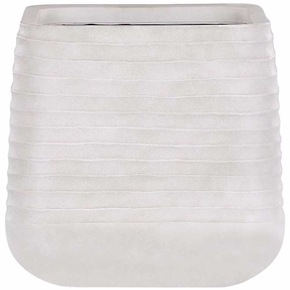 Wyld and Coco White Plastic Planter, W: 50 cm, D: 49 cm, H: 49 cm – 2