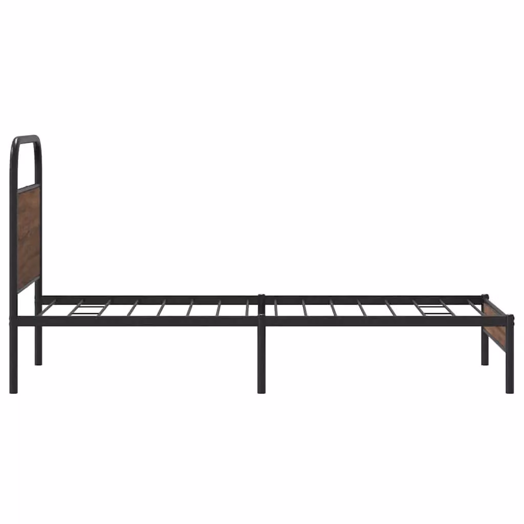 Berkfield Home Classic Bed Frame in Brown Oak, W/D/H: 100 x 190 cm – 4