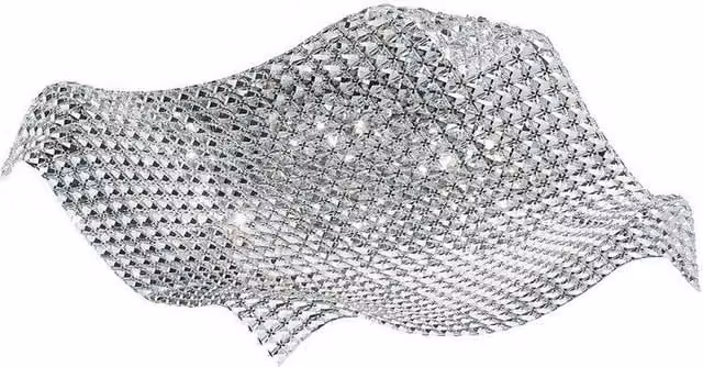 Netlighting RUMBA Transparent Crystal Ceiling Light in Clear, W/D/H: 72 x 16 x 72 cm