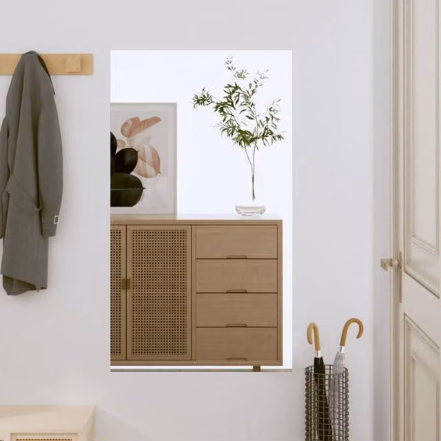 Berkfield Home Classic Rectangular Glass Wall Mirror in Silver, W: 50 cm, H: 80 cm – 1