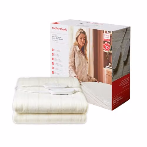 Morphy Richards EverCosy Electric Under Blanket, White/Beige, W: 200 cm, D: 152 cm