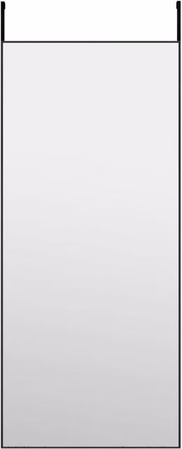 Berkfield Home Black Rectangular Hanging Door Mirror with Glass and Metal Frame, W: 40 cm, H: 100 cm