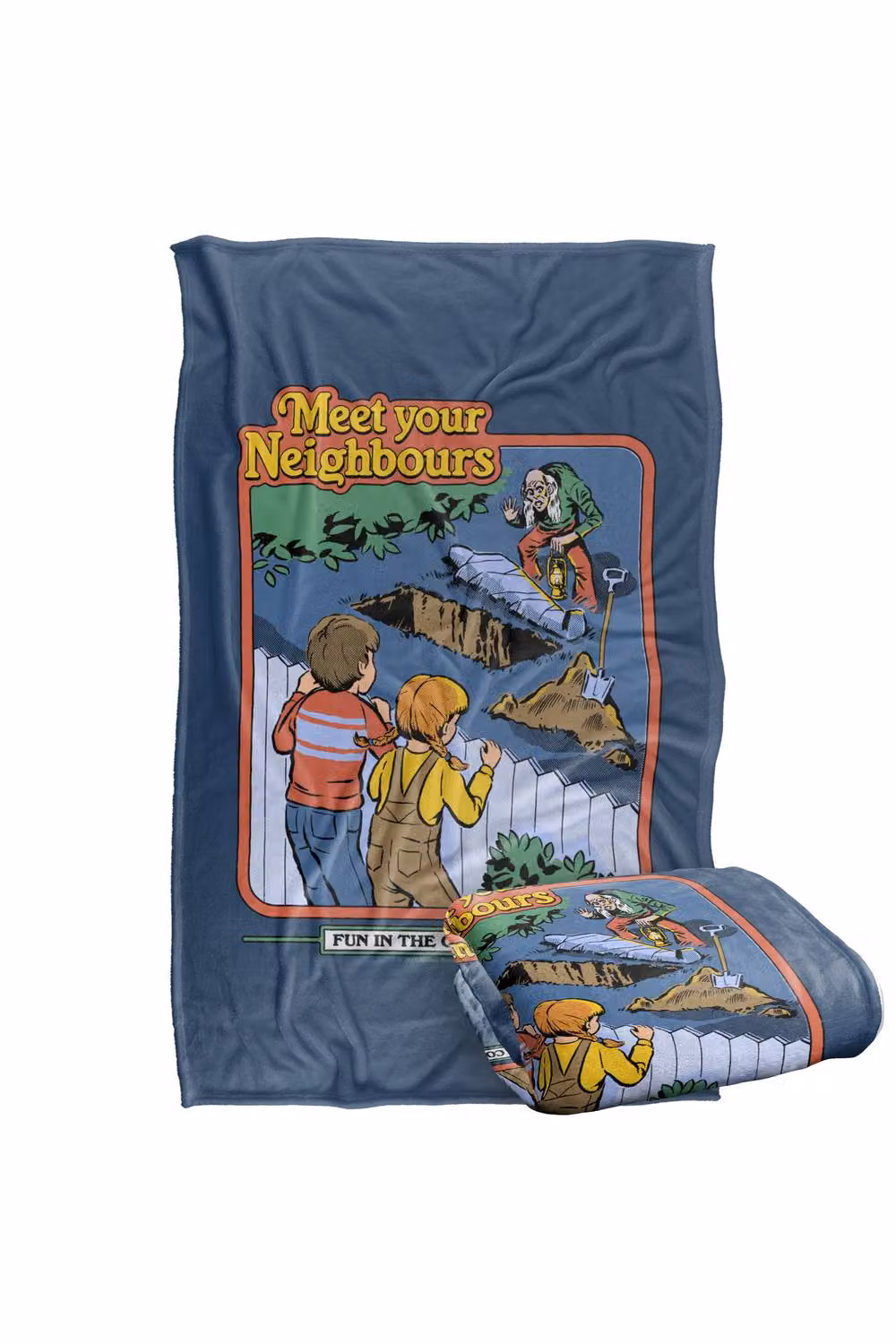 Steven Rhodes Meet Your Neighbours Multicolour Super Soft Fleece Throw Blanket W/D: 91 x 147 cm – 2