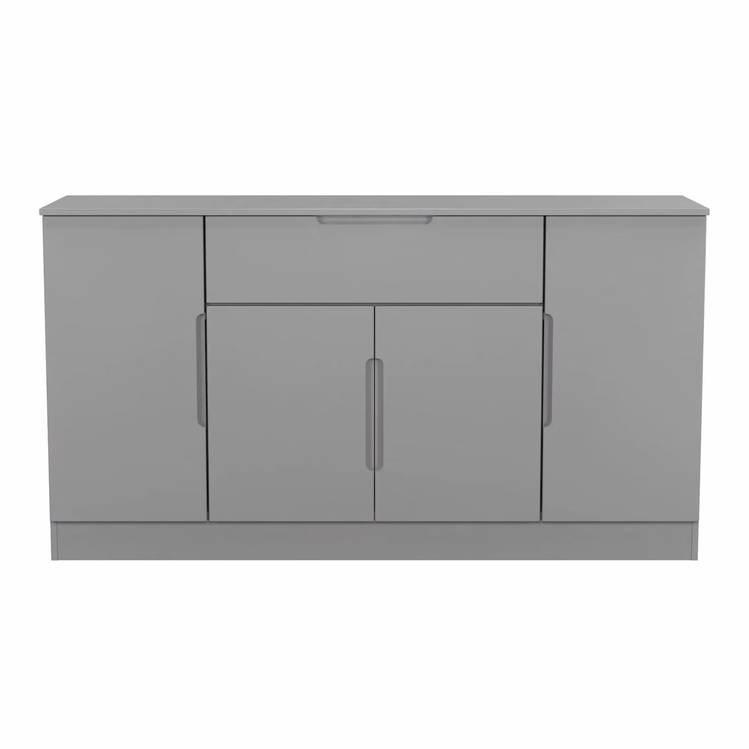2 U Lucca Ready Assembled 4 Door 1 Drawer Wide Unit in Dark Grey Matt – 2