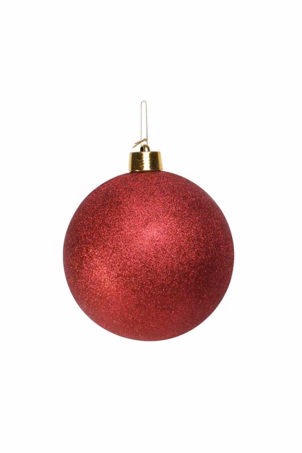 KDMD Burgundy Red Glitter Shatterproof Round Christmas Bauble, Diameter: 25 cm – 2